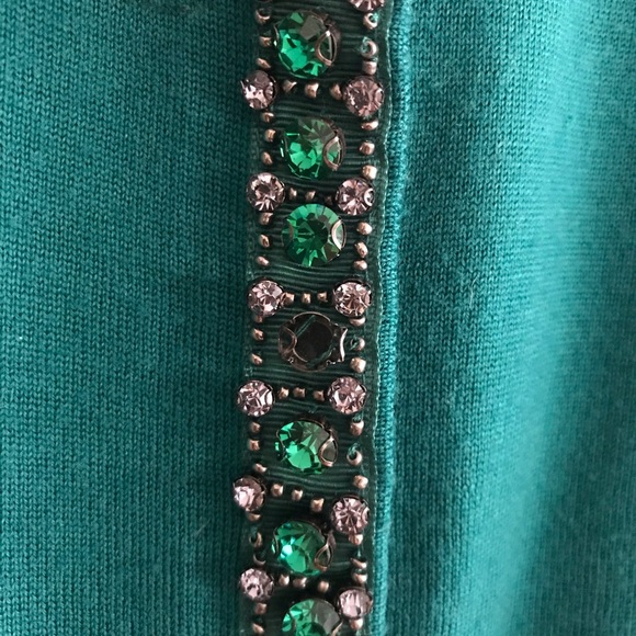 Teal green cardigan - Picture 3 of 4